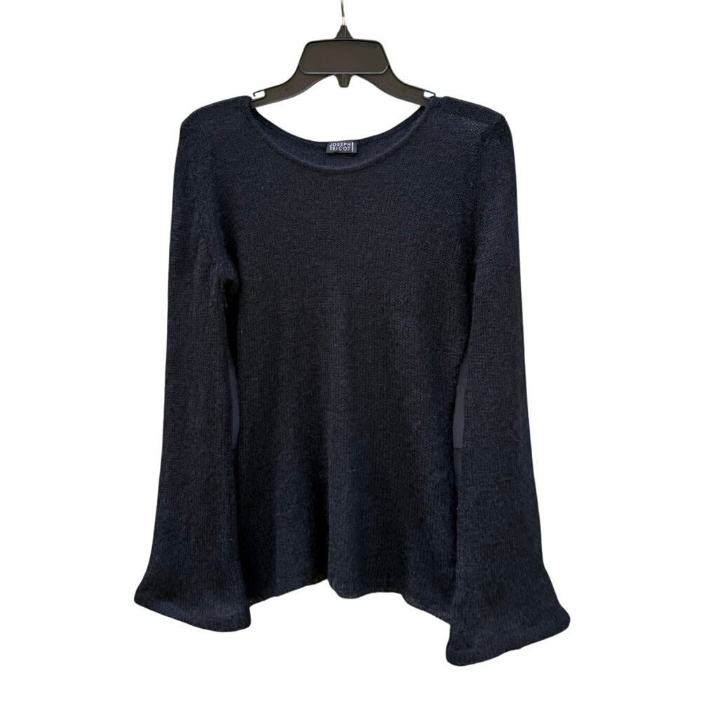 JOSEPH TRICOT Alpaca Blend Black Bell Sleeve Sweater Small S